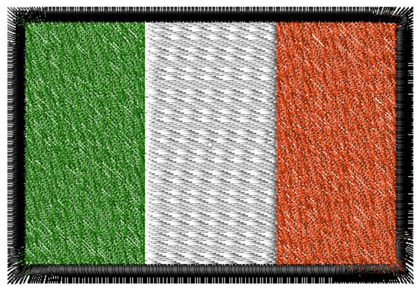 Stickmotiv Flagge Italien